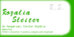 rozalia sleiter business card